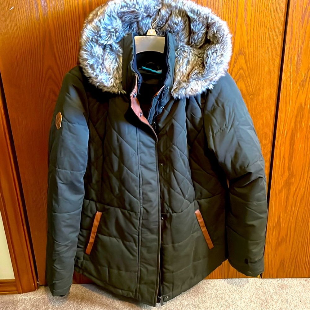 Free Country Womens Coat, Green, Size Medium